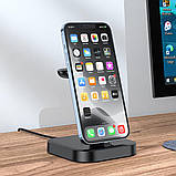 СЗУ Hoco CW43 Graceful 3-in-1 (MagSafe/AppleWatch) charger Black, фото 6