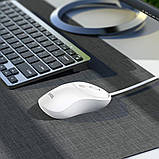 Комп'ютерна миша Hoco GM13 Esteem business wired mouse USB White, фото 6