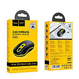 Комп'ютерна миша бездротова Hoco GM21 Platinum 2.4G business wireless mouse Black/Yellow, фото 5