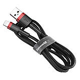 Кабель Baseus Cafule USB-Lightning 2.4A (1m) red/black, фото 5