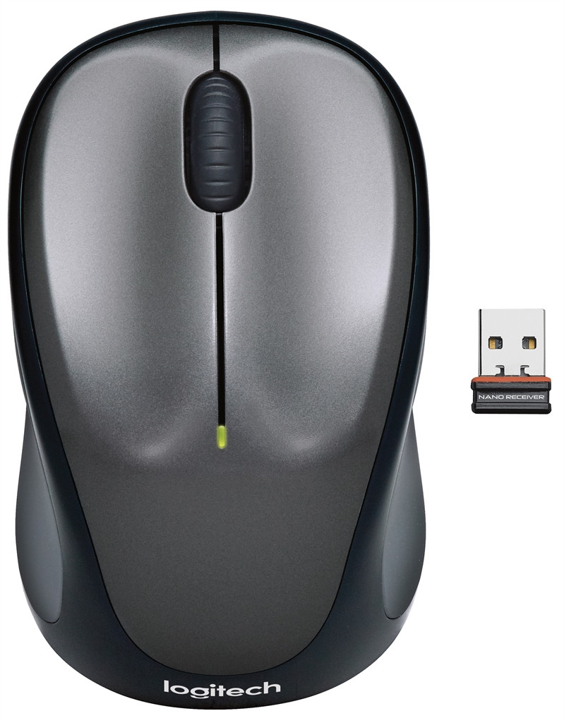 Комп'ютерна миша бездротова Logitech M235USB, оптична, 1000 dpi, 3 кнопки, 1xAA Gray/Black, фото 1