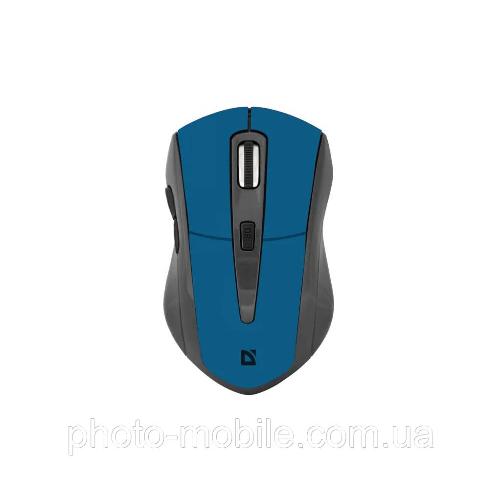 Комп'ютерна миша бездротова Defender Accura MM-665, USB, оптична, 1600 dpi, 6 кнопок, 2xAAA Dark Blue/Black