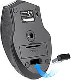 Комп'ютерна миша бездротова Defender Accura MM-665, USB, оптична, 1600 dpi, 6 кнопок, 2xAAA Gray/Black, фото 2