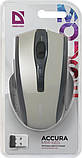 Комп'ютерна миша бездротова Defender Accura MM-665, USB, оптична, 1600 dpi, 6 кнопок, 2xAAA Gray/Black, фото 5