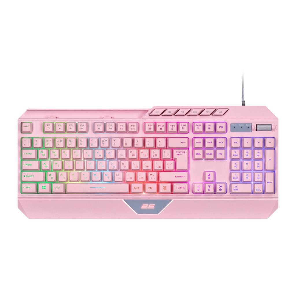Клавіатура 2E Gaming KG315 RGB USB UA Pink