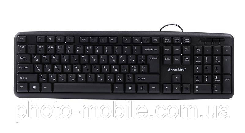 Клавіатура Gembird KB-103-UA Black, PS/2, стандартна