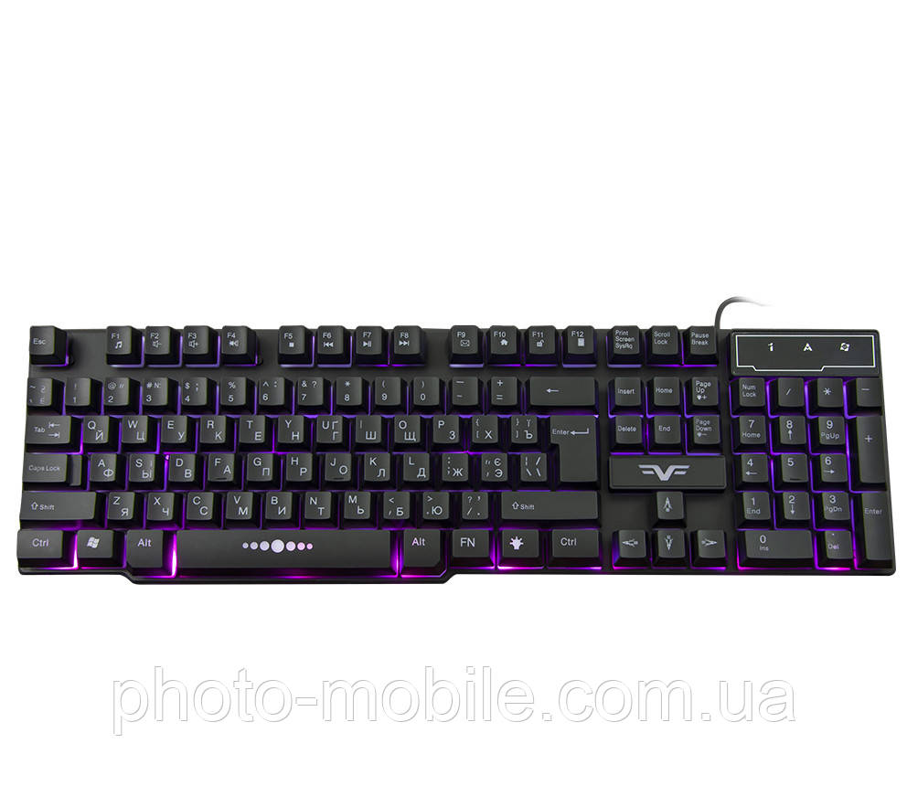 Клавіатура Frime Firefly II, USB, Black, підсвічування, кабель 1.8м (FLK19110)