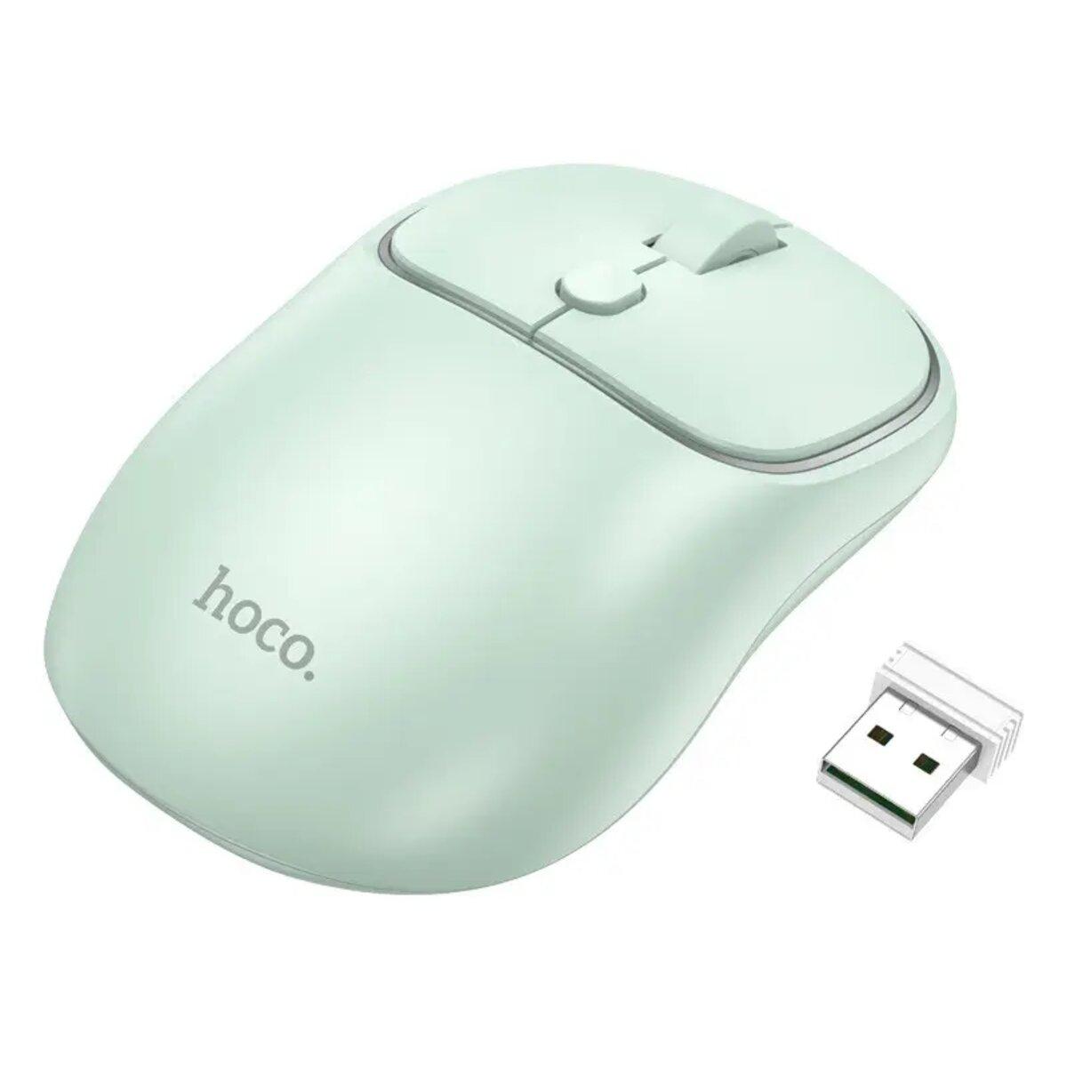 Комп'ютерна миша бездротова Hoco GM25 Royal dual-mode business wireless mouse Green, фото 1