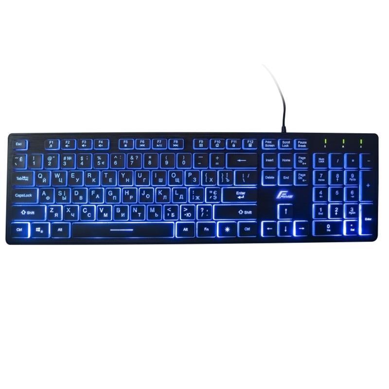 Клавіатура Frime MoonFox, USB, Black, підсвічування, кабель 1.8 м (FLK18200)