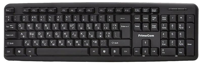 Клавіатура дротова FrimeCom FC-505 офісна USB мембранна 105клавіш чорна