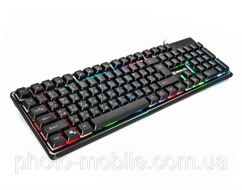 Клавіатура REAL-EL Comfort 7011 USB Black, підсвічування