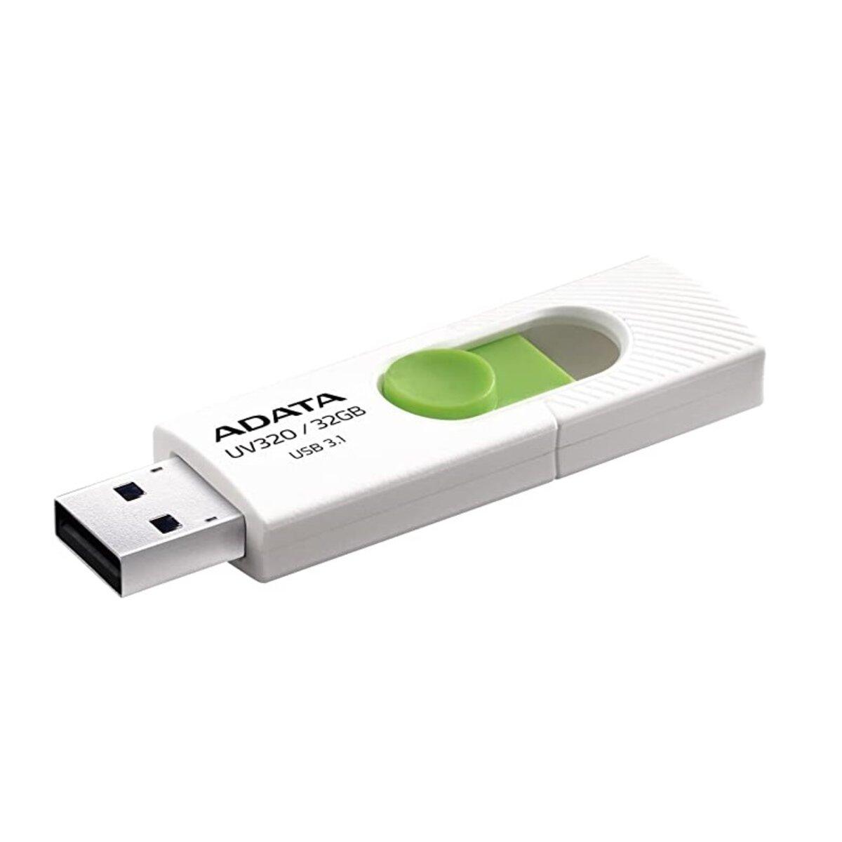Флеш пам'ять A-DATA 32GB UV320 White/Green USB 3.1
