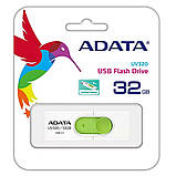 Флеш пам'ять A-DATA 32GB UV320 White/Green USB 3.1, фото 5
