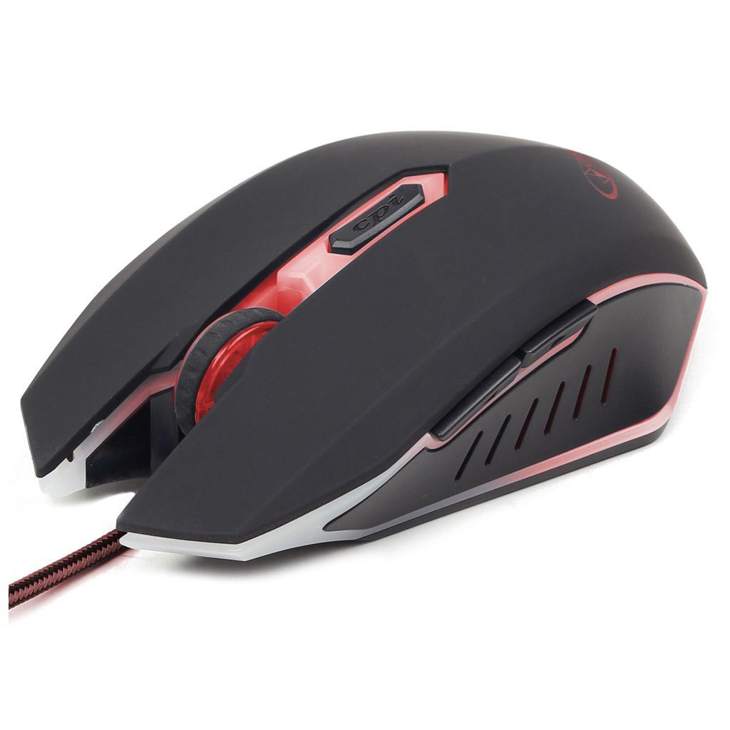 Комп'ютерна миша Gembird Optical, USB, 2400 dpi Black/Red