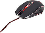 Комп'ютерна миша Gembird Optical, USB, 2400 dpi Black/Red, фото 3