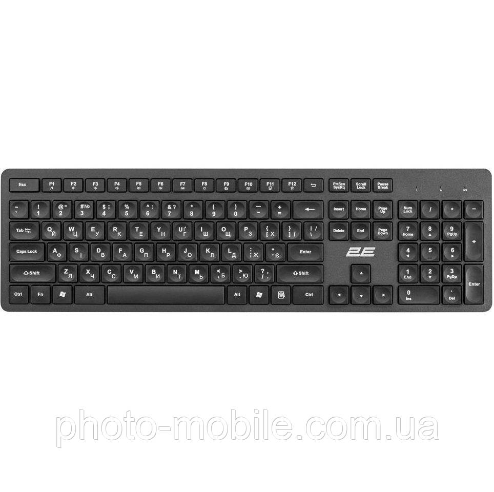 Клавіатура 2E KS260, Black, USB 2.4GHz, вологостійка, до 10 м, 1xAAA (2E-KS260WB)