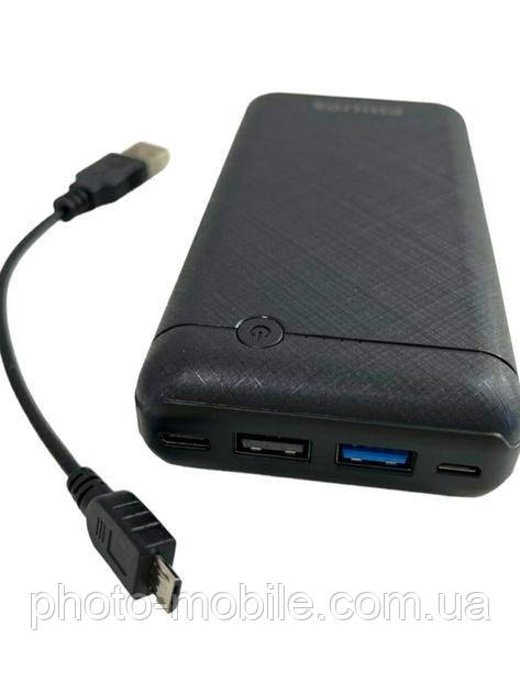 УМБ Повербанк Philips 20000mA DLP1720CVUSB Type-C PD PowerBank
