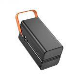 УМБ Повербанк Hoco Action PD+QC3.0 22.5W (100000mAh) с фонариком и встроенными кабелями PowerBank, фото 5