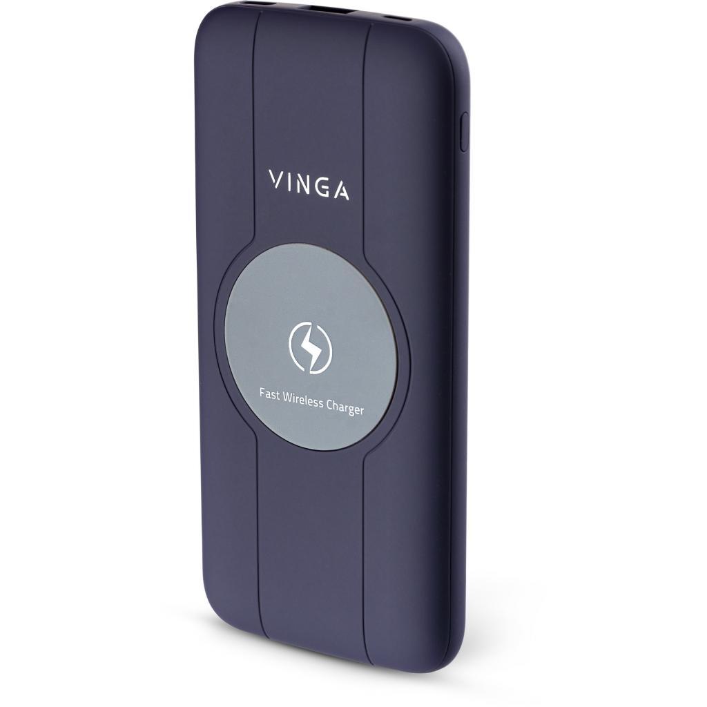 Power Bank Vinga 10000 mAh Wireless QC3.0 PD soft touch purple (BTPB3510WLROP)