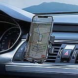 Автотримач Hoco CA86 Davy one-button air outlet car holder Black, фото 3