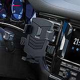 Автотримач Hoco CA86 Davy one-button air outlet car holder Black, фото 5