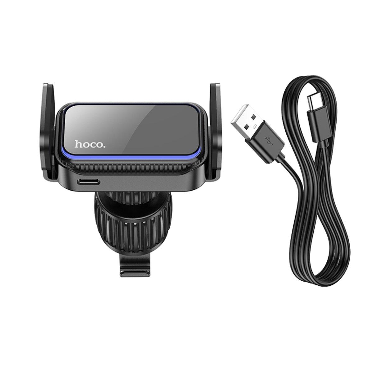 Автотримач Hoco CA201 smart electric car holder Black, фото 1
