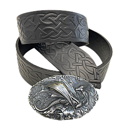 Ремінь (тиснення) з пряжкою Дрогон нейзильбер bb66