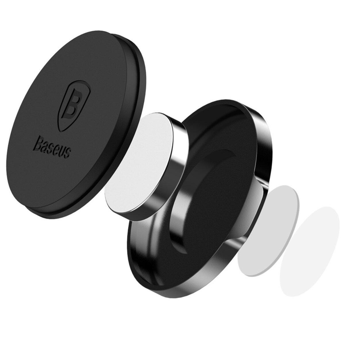 Автотримач Baseus Small Ears Magnetic Flat Type Black SUER-C01, фото 1