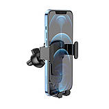 Автотримач Hoco CA103 vertical and horizontal air outlet gravity car holder Black, фото 4