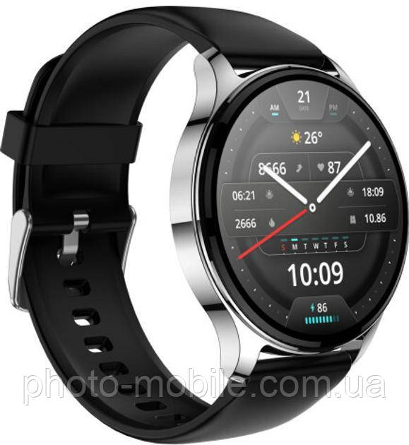Смарт-годинник Xiaomi Amazfit Pop 3R, Silver, 1.43" (466x466, AMOLED, сенсорний), 4Mb/128Mb, Bluetooth, 320 mAh, IP68, Android /