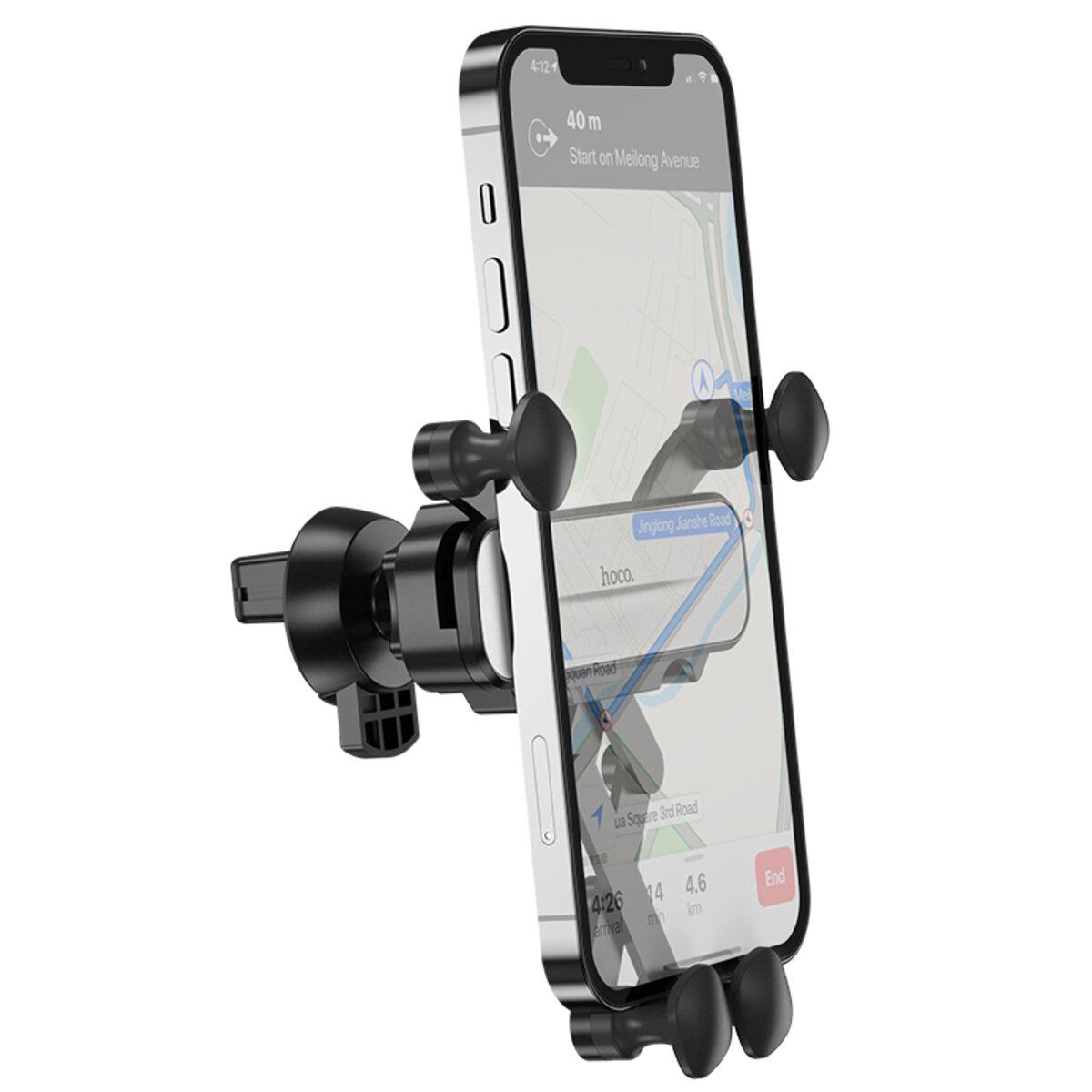 Автотримач Hoco CA102 Manner gravity linkage car holder Black, фото 1