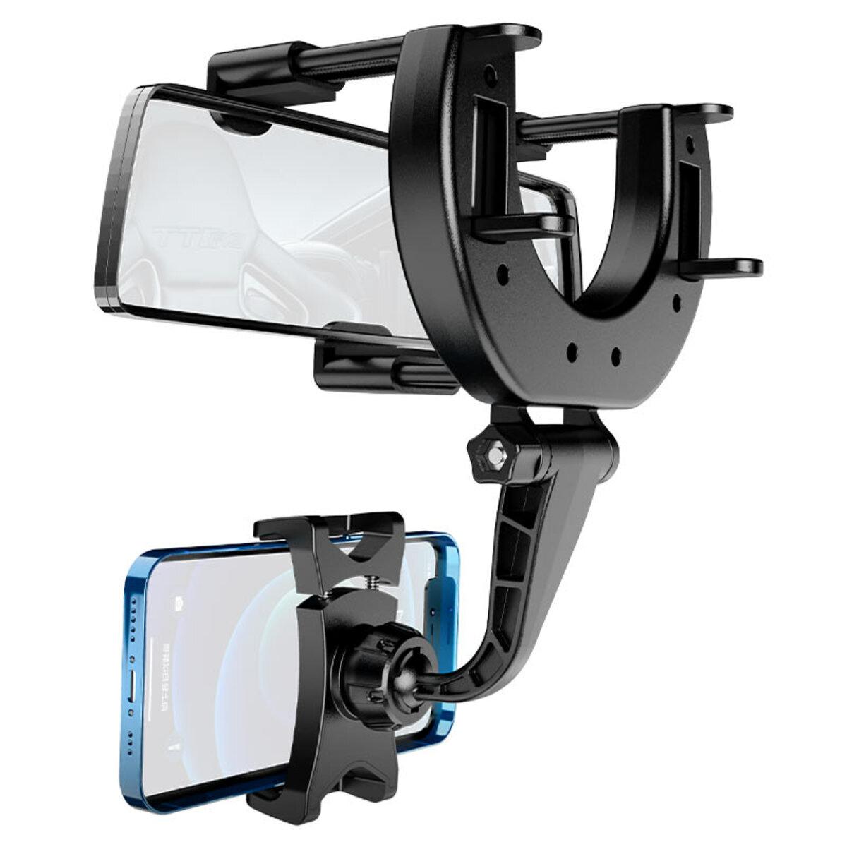 Автотримач Borofone BH49 Roller rearview mirror car holder Black, фото 1