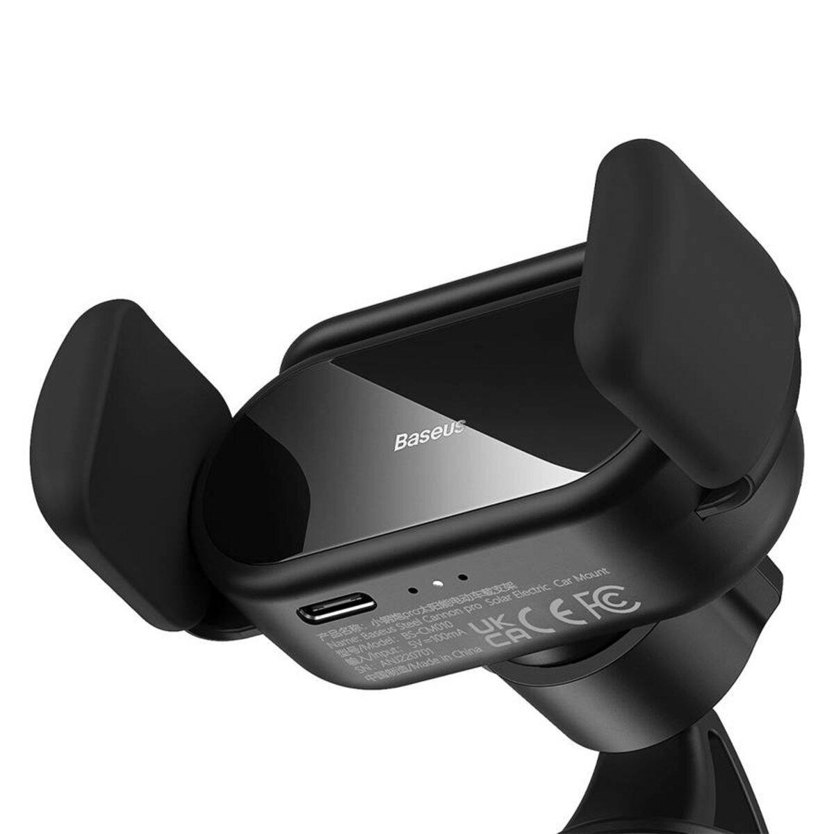 Автотримач Baseus Steel Cannon pro Solar Electric Car Mount (SUGP010001) (black), фото 1