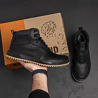 Чоловічі черевики Levi's зимові, шкіряні, чорні / Зимние ботинки мужские черные