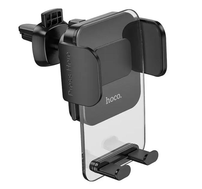 Автотримач Hoco CA117 Exquisite press type air outlet car holder Space Black, фото 1