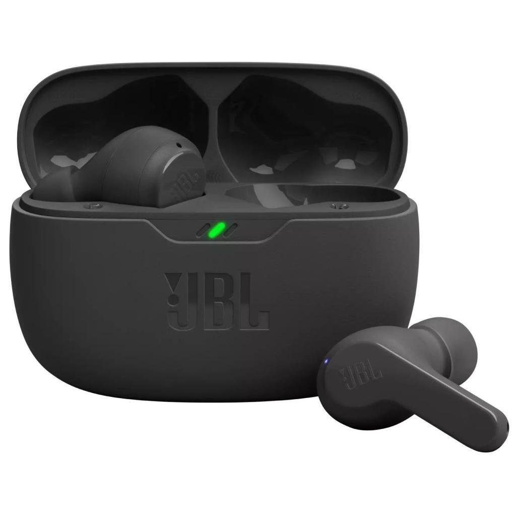 Навушники JBL Wave Beam, Black, Bluetooth, мікрофон, чохол з функцією зарядки, технологія "JBL Deep Bass Sound", фото 1