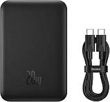 Повербанк Baseus Magnetic Mini wireless quick charging 10000mAh 20W Black, фото 3