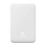 Повербанк Baseus Magnetic Mini Wireless Fast Charge 20 000 mAh 20W White, фото 4