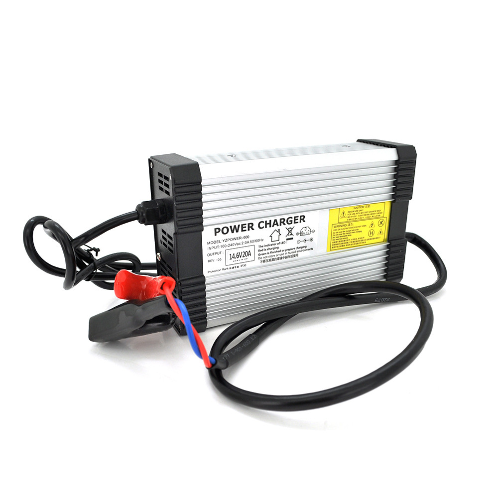 Зарядний пристрій Merlion для акумуляторів LiFePO4 12V(14,6V),4S,20A-240W + крокодили,BOX,Q25