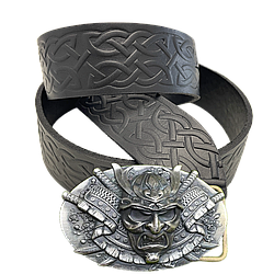 Ремінь (тиснення) з пряжкою Самурай нейзильбер bb67