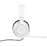 Навушники JBL Quantum 100P Console, White, 3.5 мм, мікрофон, динаміки 40 мм, технологія "QuantumSOUND Signature", 1.2 м, фото 3