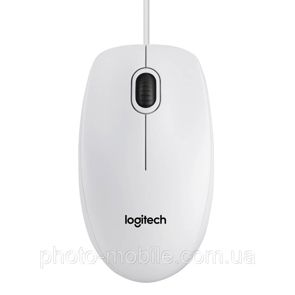 Комп'ютерна миша Logitech B100, White, USB, оптична, 800 dpi, 3 кнопки