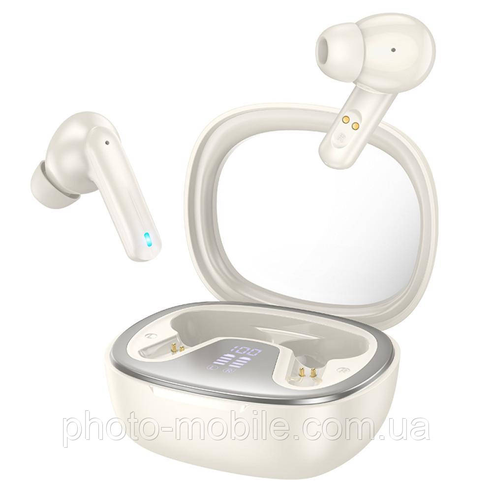 Навушники бездротові Hoco EQ6 Shadow true wireless BT headset Milky White