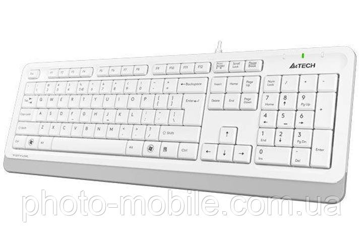 Клавіатура A4tech Fstyler FK10, Sleek MMedia Comfort, USB, White FK10 White