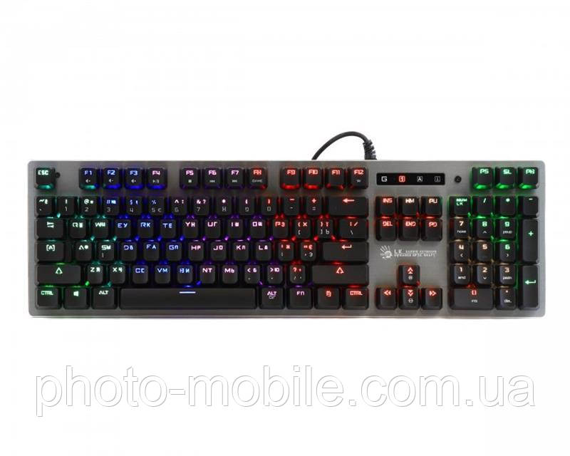 Клавіатура A4tech Bloody B760, USB ігрова, LK-Green switches, механічна, LED-підсвічування Grey