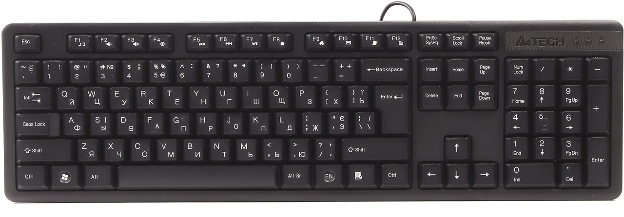 Клавіатура A4tech KK-3, USB, Comfort Key Black, фото 1
