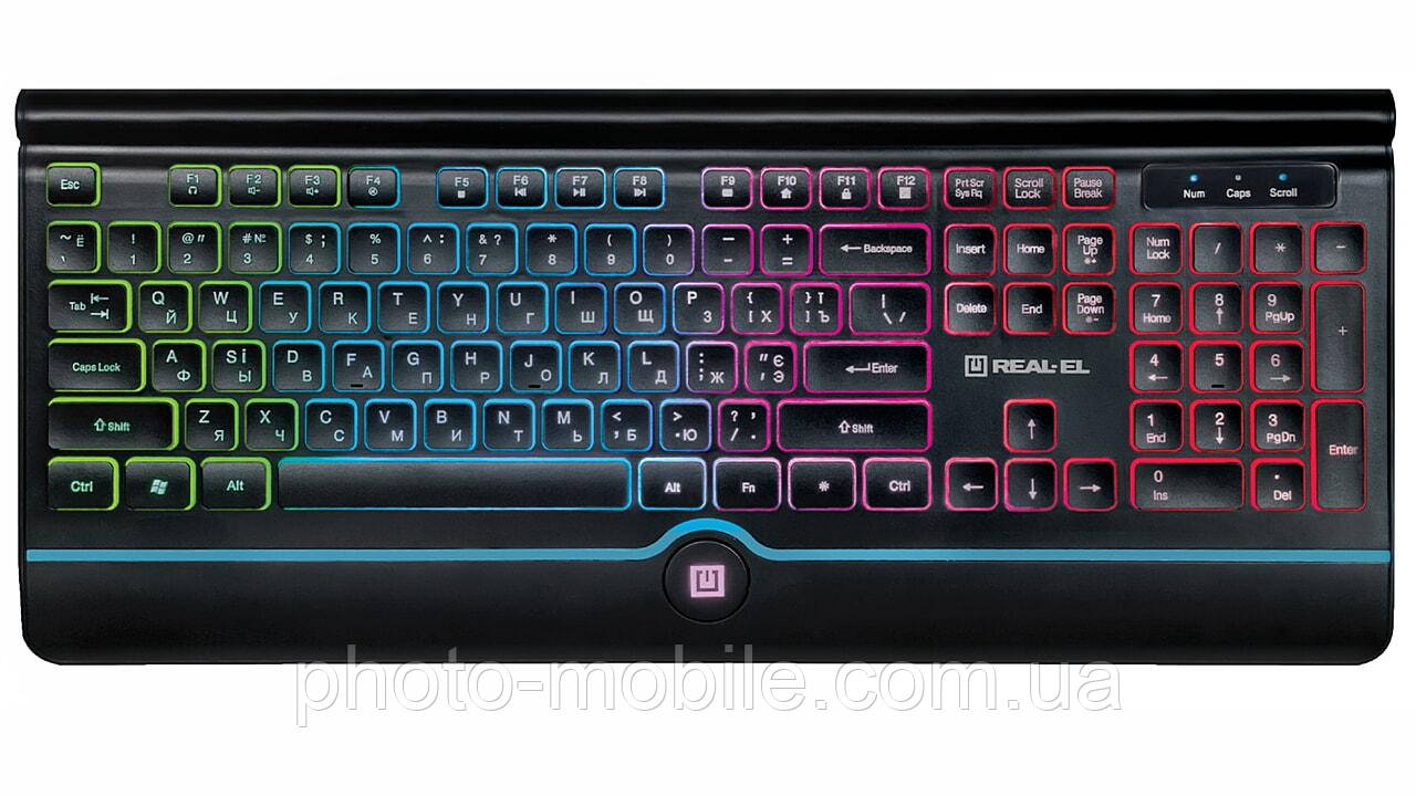 Клавіатура REAL-EL Comfort 8000 Backlit USB COMFORT 800 0Black