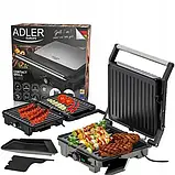 Гриль, електрогриль контактний Adler AD 3051 (2800 Вт, антипригарні знімні пластини, стильний), фото 7