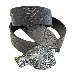 Ремінь (тиснення) з пряжкою Фенрір нейзильбер bb72