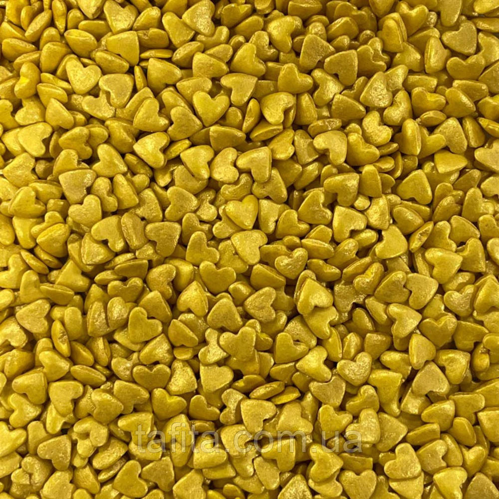 Посипка Сердечка золоті, фото 1